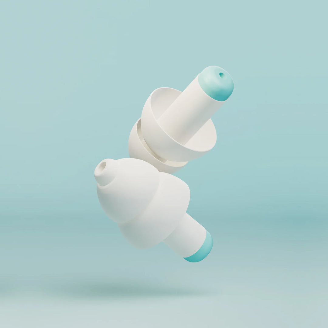 Close-up of Alpine Pluggies Kids Earplugs, featuring a soft, reusable design with noise reduction and hearing protection for children.