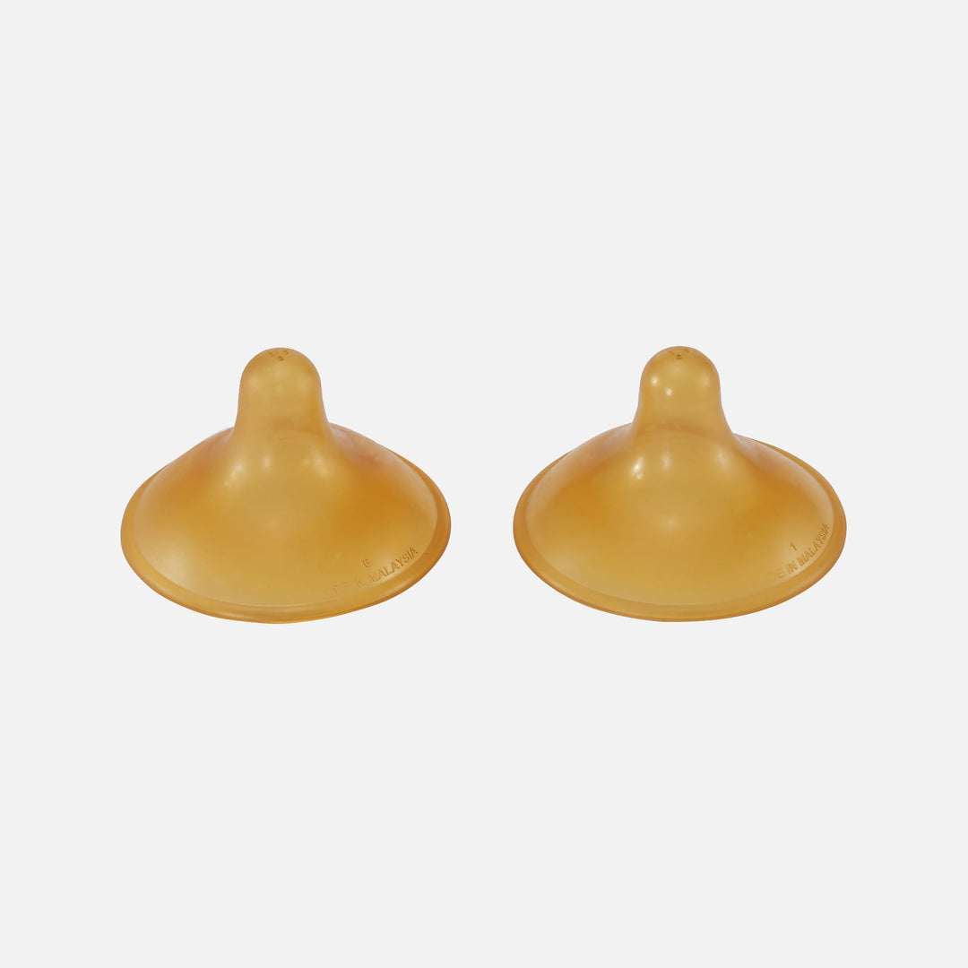 HEVEA nipple shields, 2-pack, made from 100% natural rubber for comfortable and safe breastfeeding support