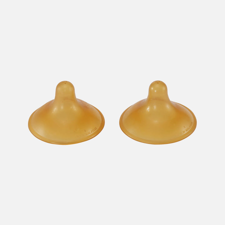 HEVEA nipple shields, 2-pack, made from 100% natural rubber for comfortable and safe breastfeeding support