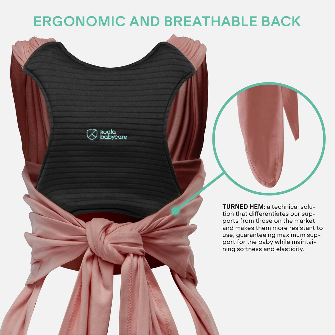 Koala Babycare Koala Cuddle Band 2 in earth red with ergonomic, breathable back support and soft, durable fabric.