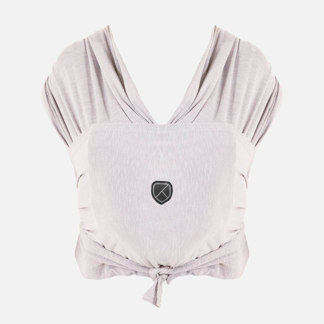 Koala Babycare Koala Cuddle Band in light gray, ergonomic baby carrier with back support and adjustable wrap design.