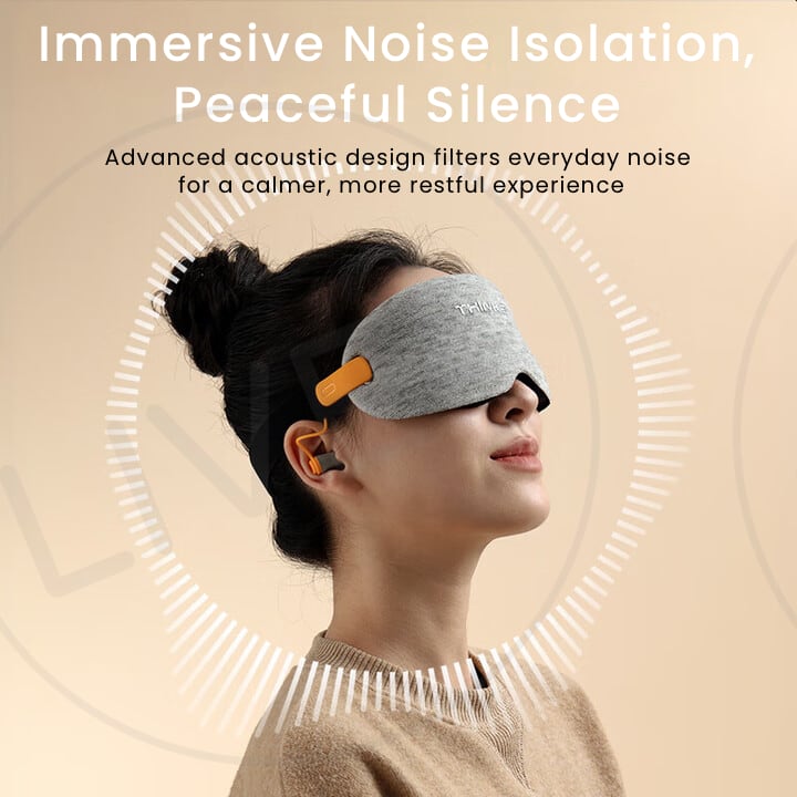 EVERYTHINK 0-Vision Sleep Mask with 3D sound isolation, noise reduction, and comfortable fit for better sleep