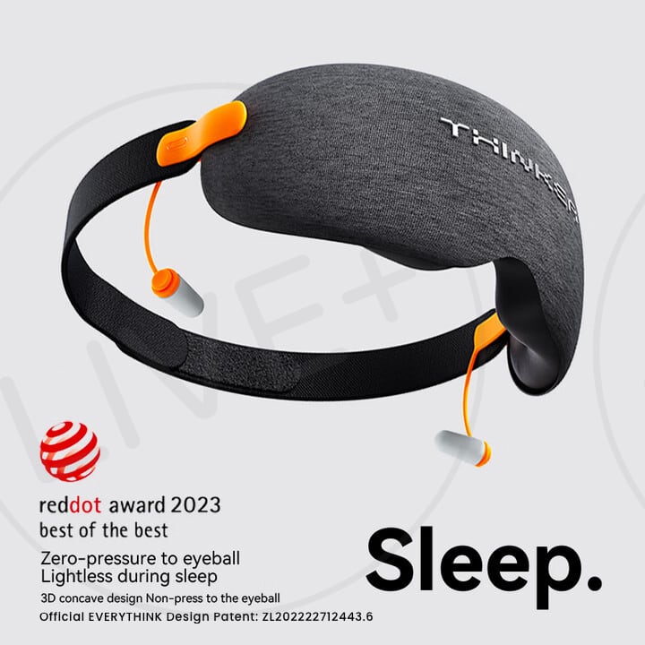 EVERYTHINK O-Vision Sleep Mask with 3D concave design, Red Dot Award winner, zero pressure on eyes