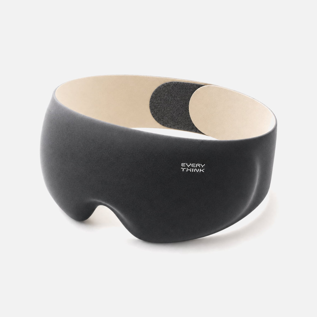 Beige EVERYTHINK V4 3D sleep mask with deep eye space, wide wraparound band and breathable construction