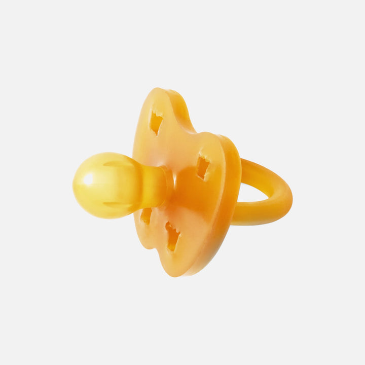 Hevea Natural Rubber Round Pacifier, Natural
