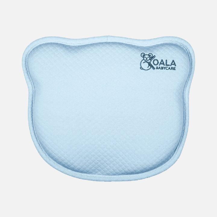 Koala Babycare Koala Perfect Head pillow in light blue, designed for newborn head support and ergonomic comfort.