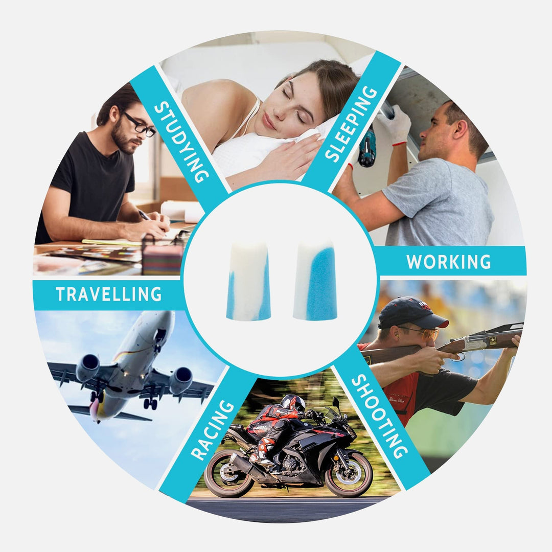 LYSIAN foam earplugs for sleep study travel work and shooting, versatile noise reduction for daily use and focus