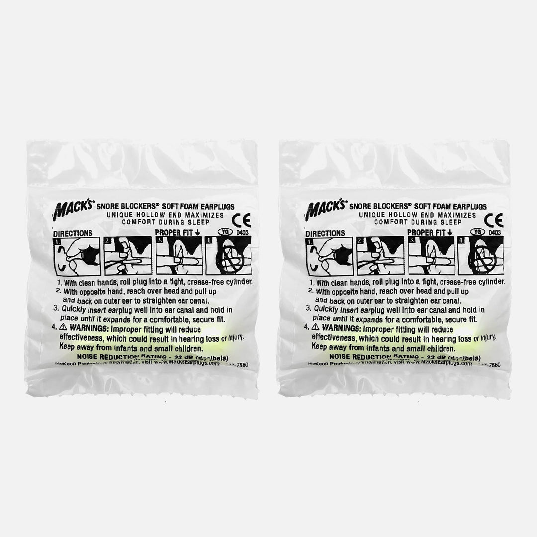 Mack's Snore Blockers Soft Foam Earplugs, 1 Pair Trial Pack