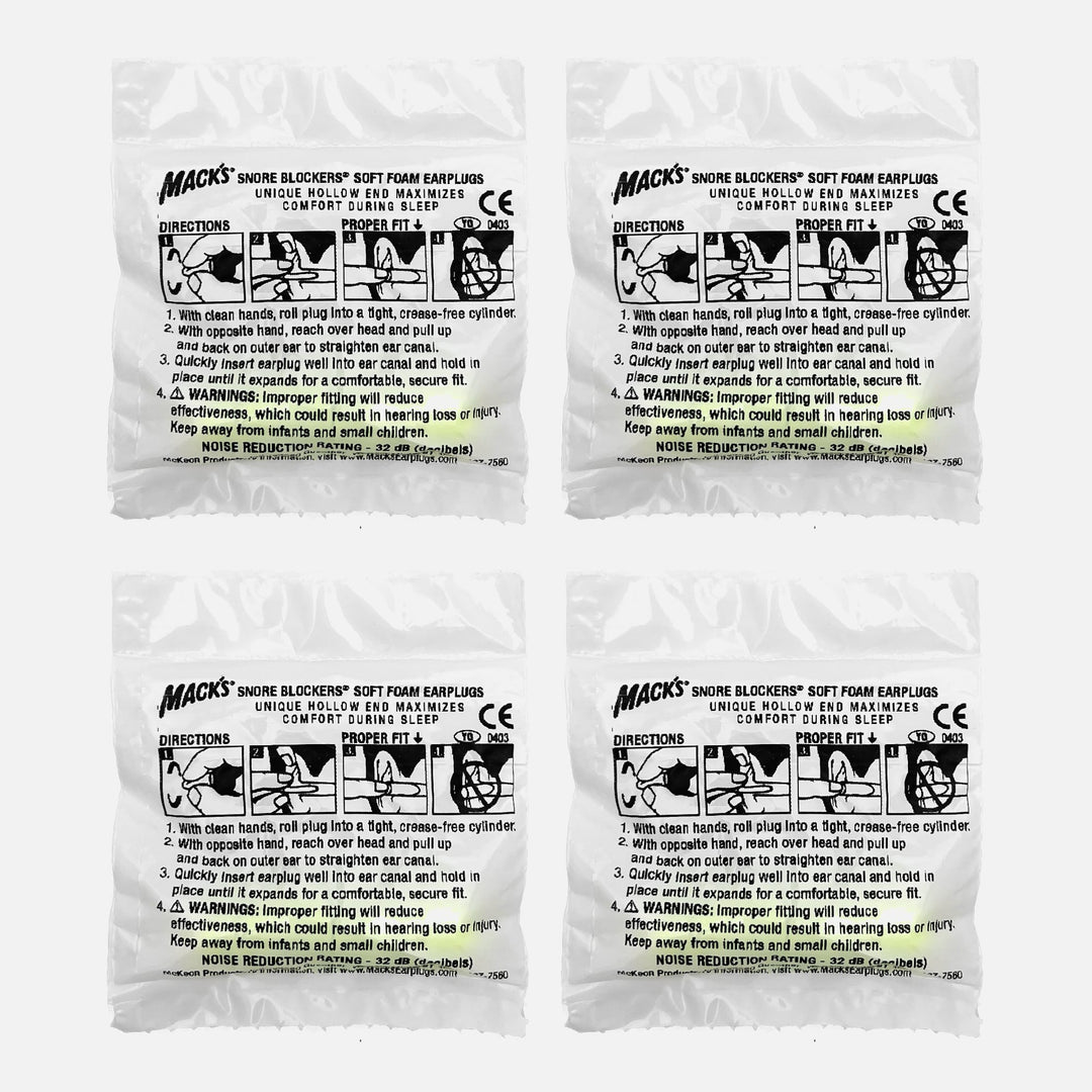 Mack's Snore Blockers Soft Foam Earplugs, 1 Pair Trial Pack