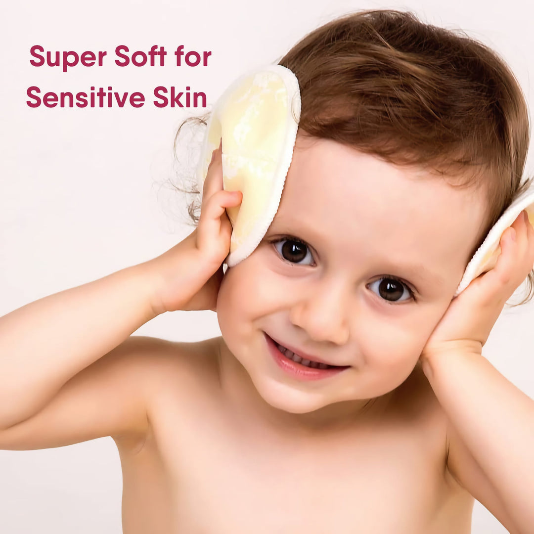 NatureBond reusable bamboo cotton nursing pads, super soft and gentle for sensitive skin