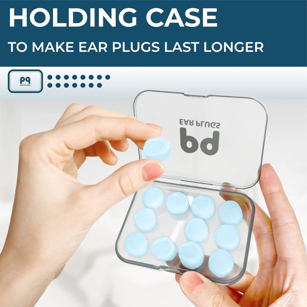 Holding case — extends earplug lifespan, providing eco-friendly, reusable ear protection with a secure, protective case.