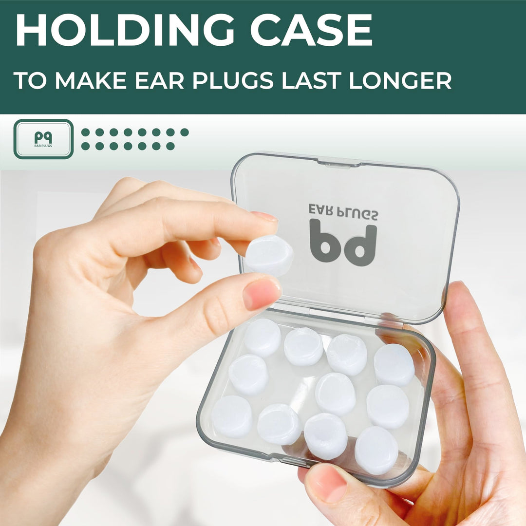 Holding case — extends earplug lifespan, providing eco-friendly, reusable ear protection with a secure, protective case.