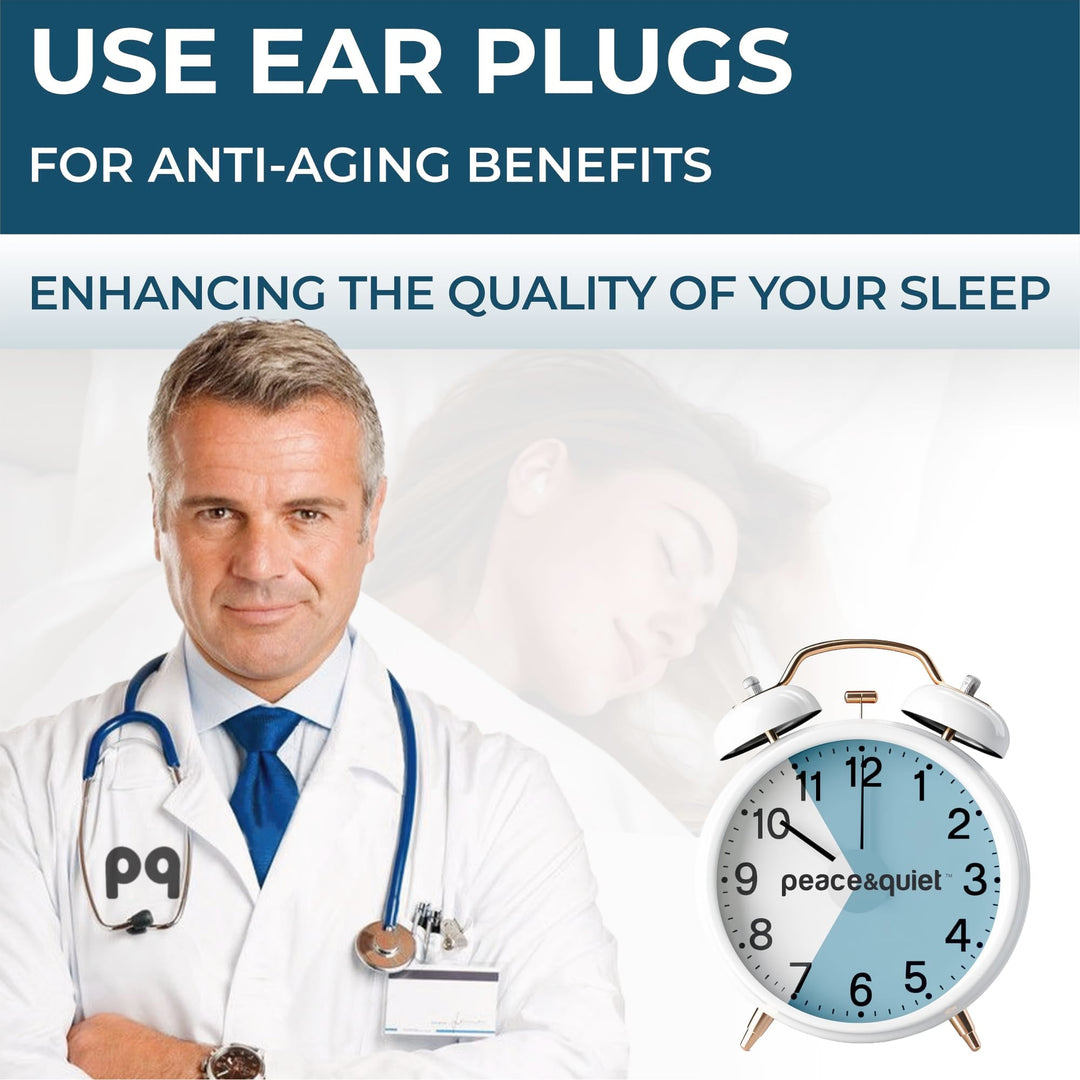 Use ear plugs for anti-aging benefits and enhanced sleep quality, promoting better rest and rejuvenation.