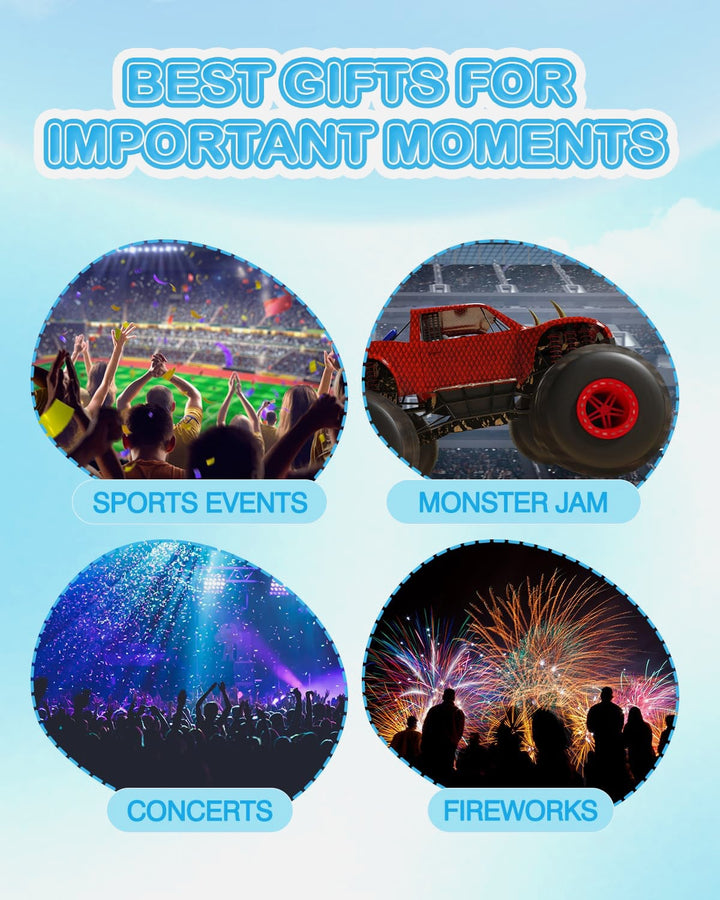 ZOHAN EM030 kids earmuffs ideal gift for sports events, concerts, fireworks and monster jam, protecting children's hearing